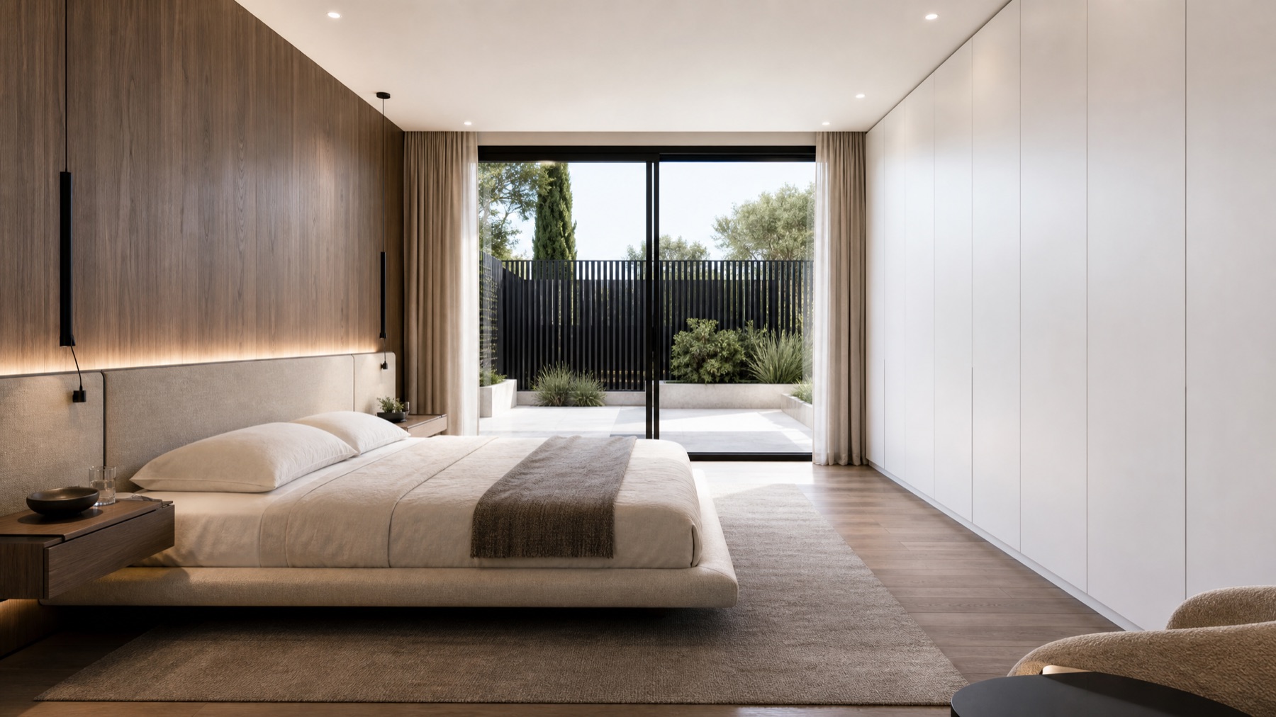 Dormitorio principal en suite con salida a la terraza